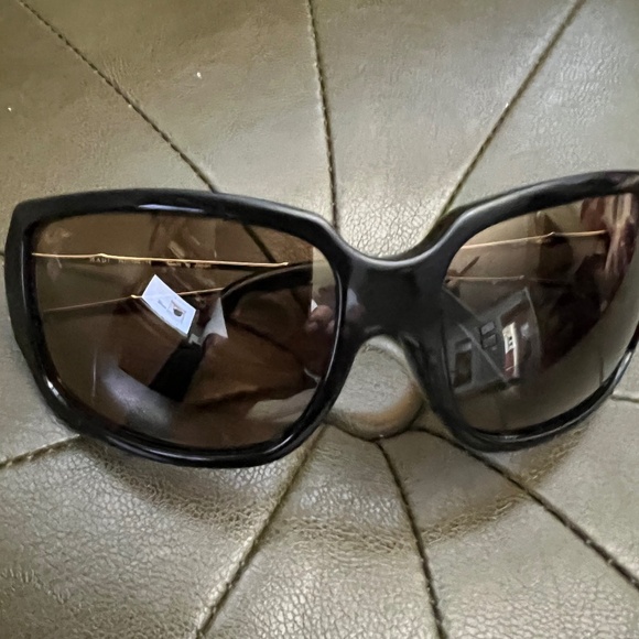 MAUI JIM BAMBOO MJ 104-16 GLOSS BLACK GOLD HCL BRONZE POLARIZED SUNGLASSES - Picture 13 of 14